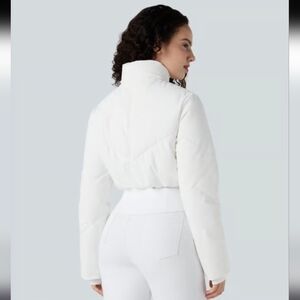 Halara PuffFlex 3-in-1 Stand Collar Casual Cropped Puffer Coat - XL